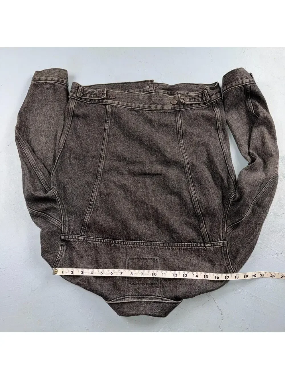 Levis Button Front Cotton Denim Trucker Jean Jacket Black Type 3 VTG Style Y2K